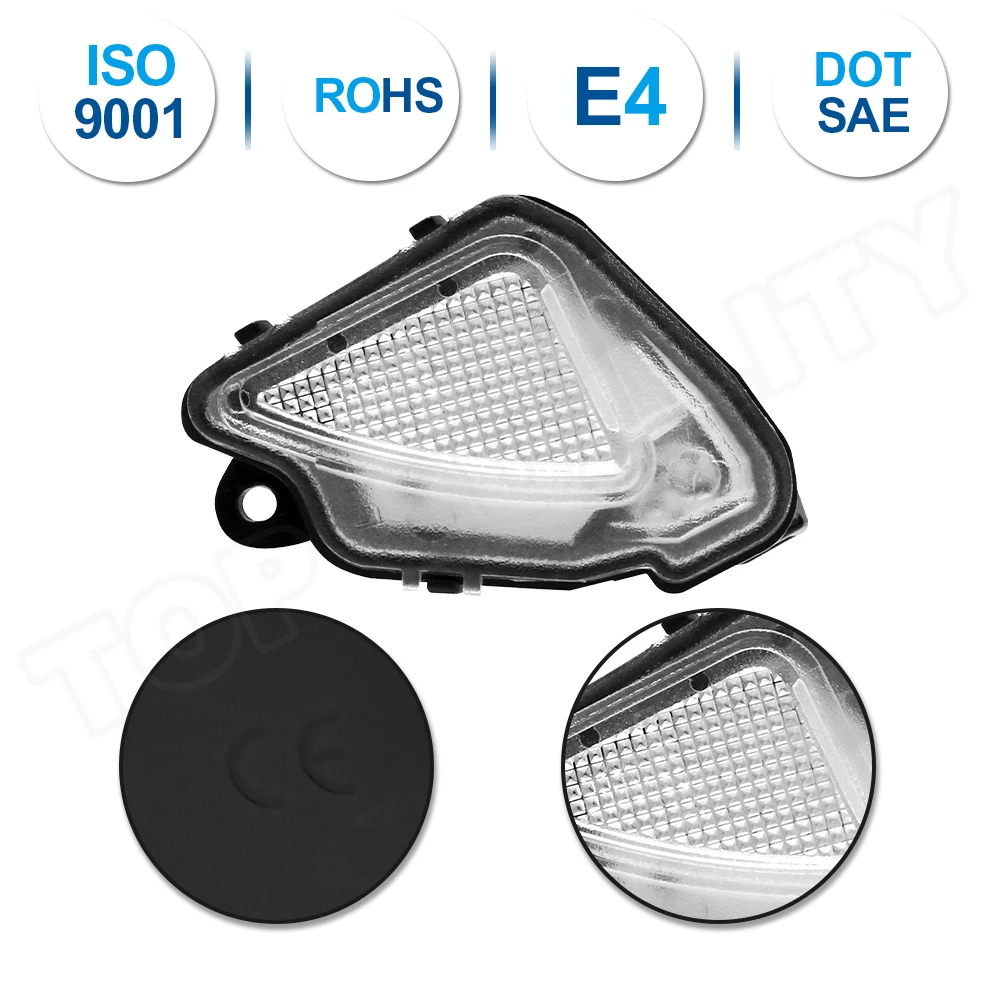 Luz LED para espejo lateral, lámparas de charco para Skoda Octavia Karoq Kodiaq Superb 2 piezas 6000K blanco para VW t-roc A1 2018-