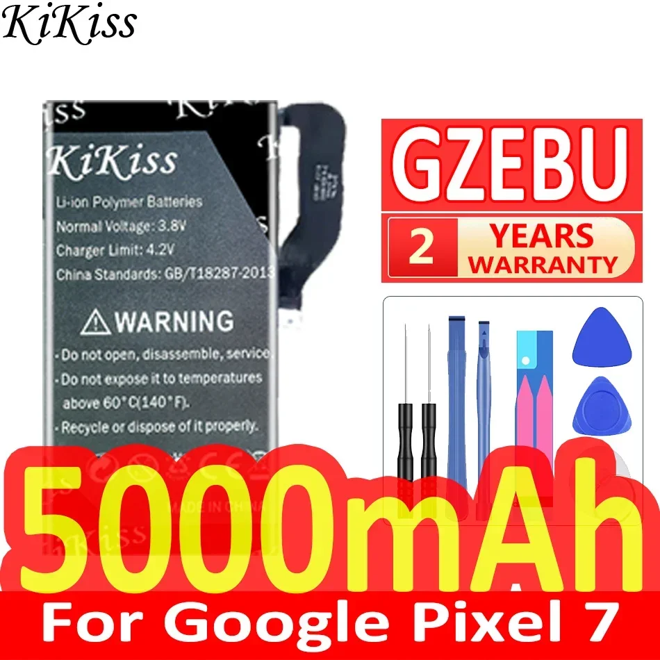 

Мощный аккумулятор KiKiss емкостью 5000 мАч/5700 мАч GZEBU GMF5Z для HTC Google Pixel 7 Pro Pixel7 Pro 7Pro