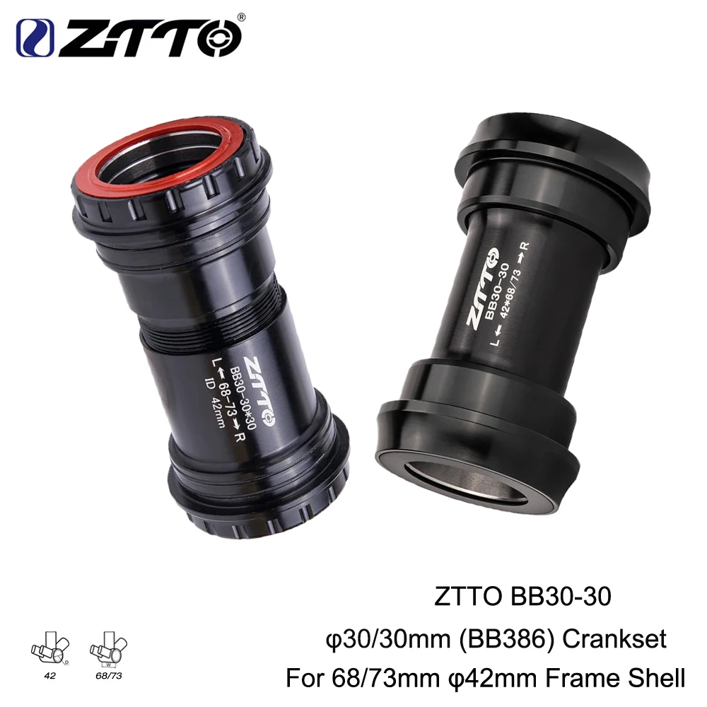 ZTTO Fahrrad BB30 30mm Gewindesperre Tretlager Lager Press Fit BB Bike BB386 Kurbelgarnitur Kettengarnitur φ42mm 68/73mm Rahmenschale