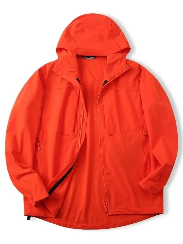 

Уличная ветрозащитная и водоотталкивающая куртка унисекс с капюшоном для работы и спорта, весна-осень, модная, из полиэстера и нейлона...