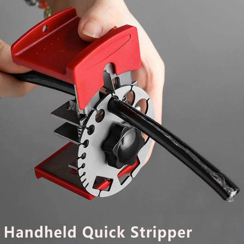 Universal Handheld Quick Wire Stripper Portable Wire Cable Peeler Electric Wire Demolisher Wire Stripping Machine Manual Tool