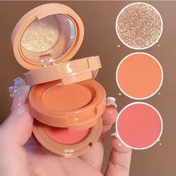 3 In 1 Highlighter Blush Eyeshadow Palette Shimmer Highlighter Cosmetics Professional Blush For Face Female Makeup Cosmetics