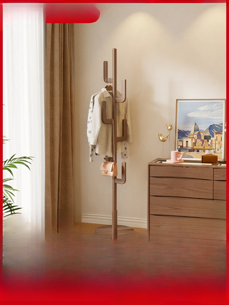 

Winter wood solid wood coat rack hanger floor bedroom home clothes rack vertical rod room simple clothes rack