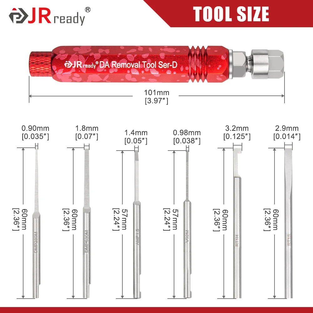 Imagem -04 - Jrready-elétrica Pin Extractor Tool Kit para Amp Metri Pack te Jst Deutsch Conectores Pin Remoção Tool Perfeito St52821