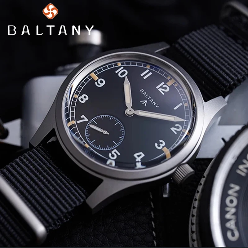 Baltany Men\'s quartz watch Luxury Watches Dirty Dozen Collection Vintage Wristwatch Super Luminous Small Seconds reloj hombre