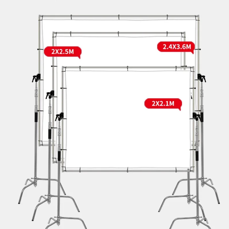 2x2.5M Translucent Screen Light Modifier Diffuser Buttely Frame Scrim Diffusion Photography Studio Use Photo Video