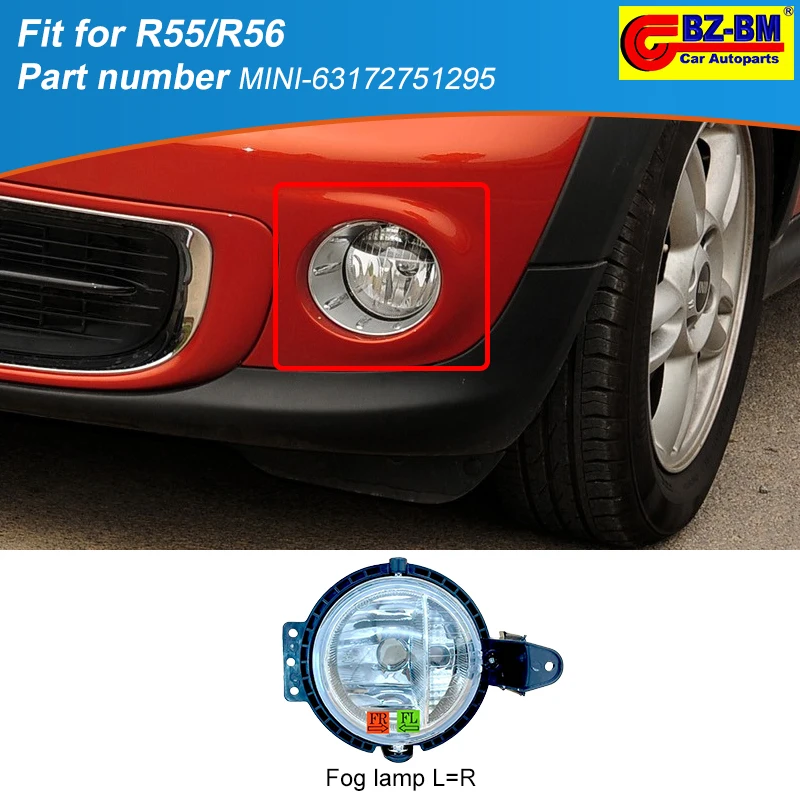 

Car Driving Lamps Cover Front Bumper Grille Left Right Fog Lamp Light Cover For Mini R55 R56 OEM 63172751295