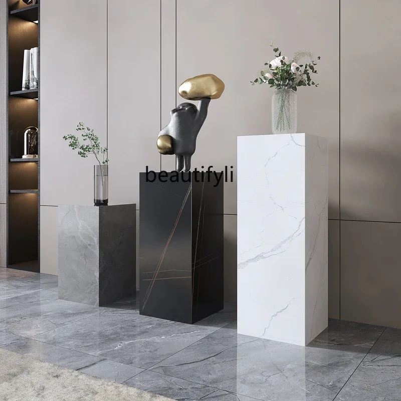 

xz1CXH Stone Plate Flower Rack Living Room Floor Type Decoration Shelf Household Minimalist Storage Rack
