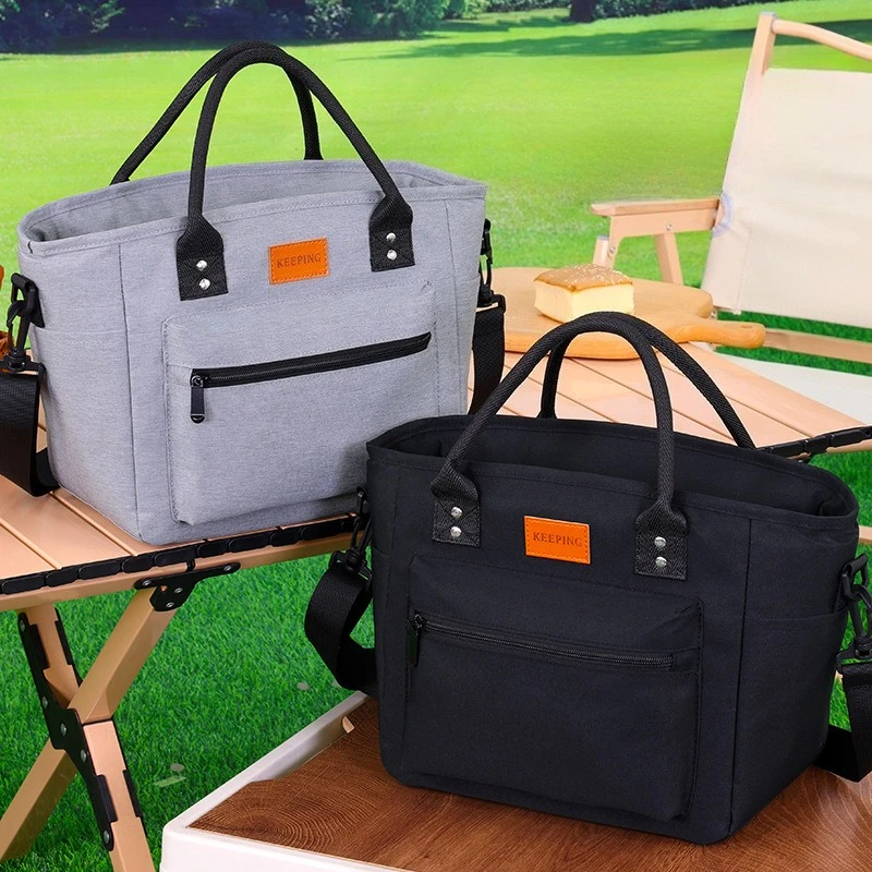 New Large Capacity Multi-Pocket Lunch Bag Office Workers With Students Insulated Box Picnic Bag