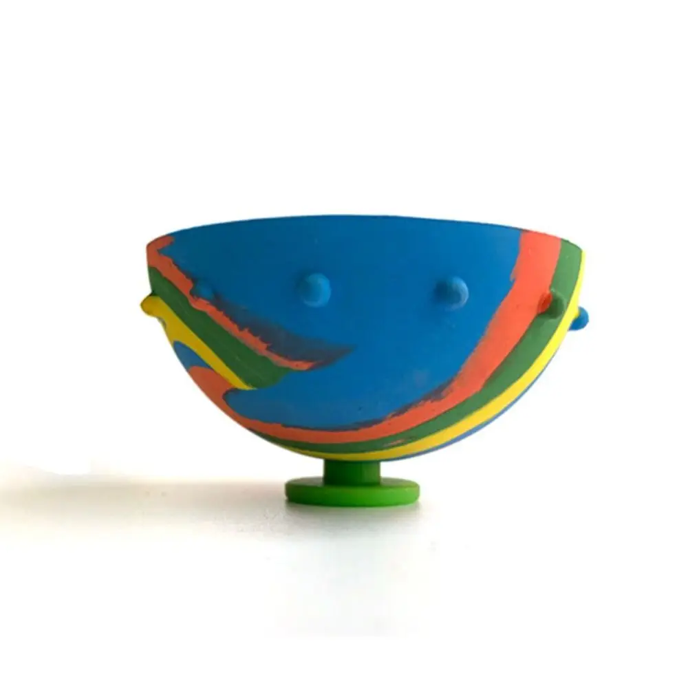 2 stücke Spaß Roman Anti Stress Springenden Ball Gummi Hip Hop Pops Bounce Spinner Schüssel Fingertip Top Bounce Schüssel im freien