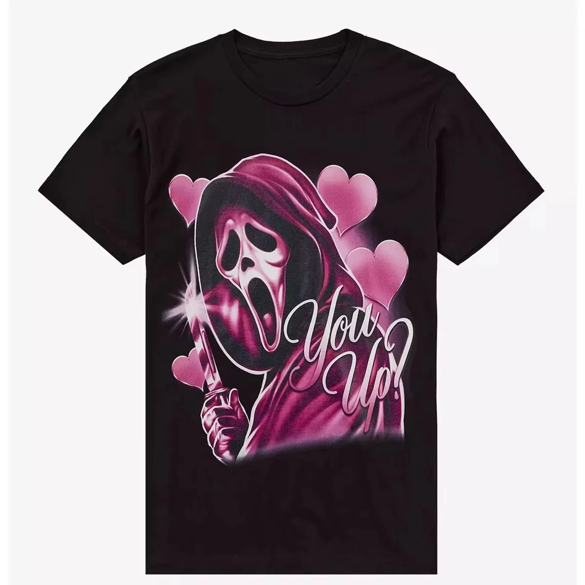 2025 حار جديد وصول نمط شبح تواجه لك يصل؟ قلوب الفتيات تي شيرت بلايز الرجال النساء القطن تنفس بلوزات على الموضة ملابس مضحكة #1