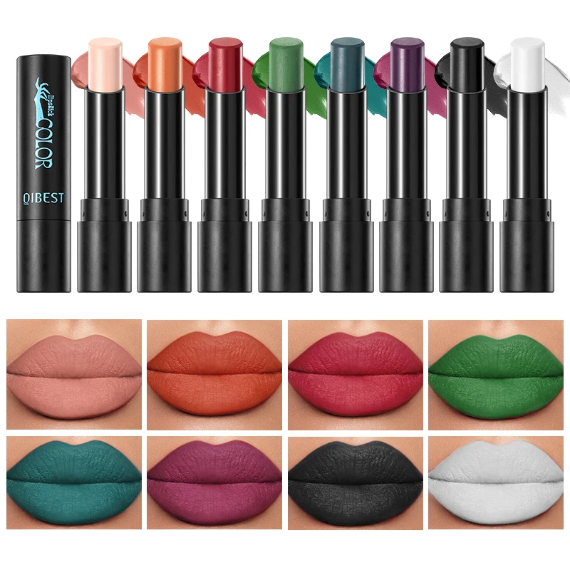 1 Stück Matter Samt-Lipgloss, Wasserfest und Nicht Klebend, Langanhaltend Seidig Glatt und Nicht Verschmierend