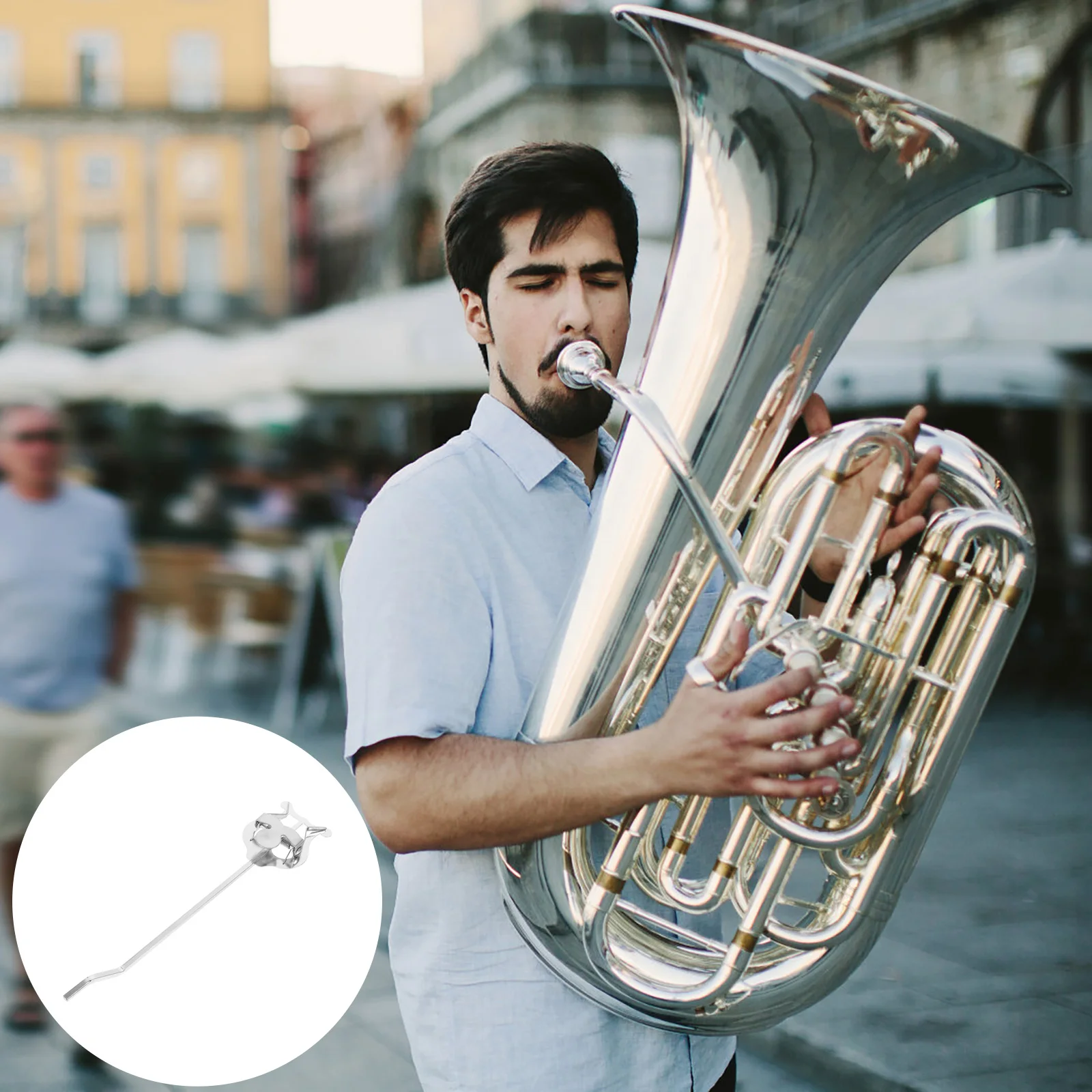 

Tuba Music Score Rack Portable Instrument Accessory Durable Iron Simple Design Easy Travel Stand Sheet Music Holder Guitar Parts