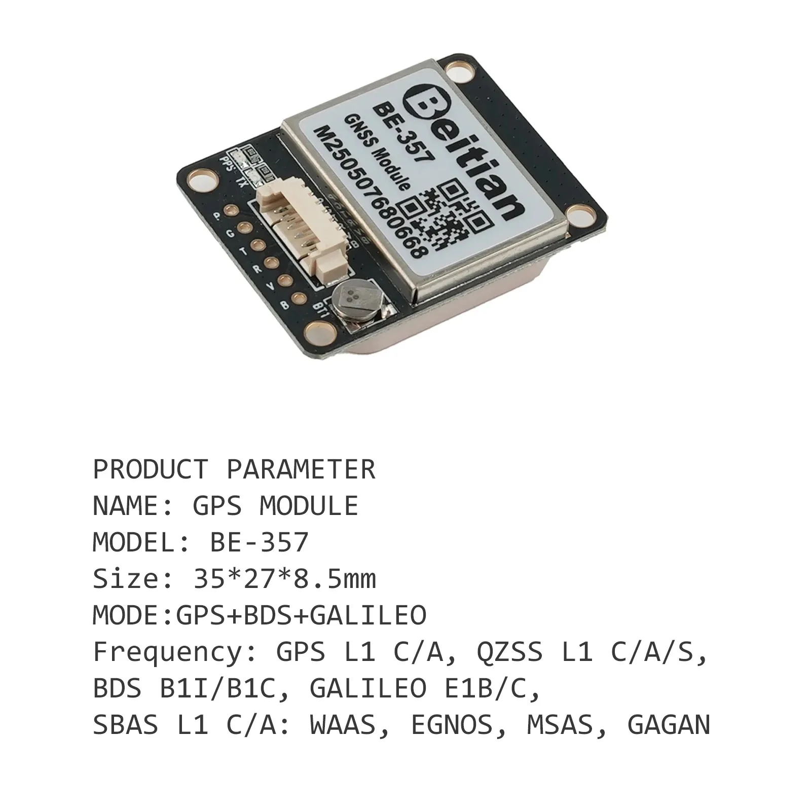 وحدة Beitian BE-357 GPS بروتوكول مزدوج للتحكم في الطيران في الطائرة بدون طيار FPV والإنقاذ ذو الجناح الثابت (1/2/4 قطعة)