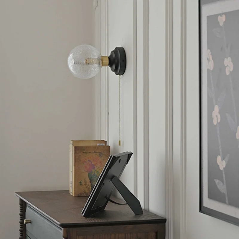 الرجعية الجليد متصدع الزجاج غرفة نوم السرير الجدار مصباح الجوز خلفية مصباح مدخل المدخل الممر المحيطة مصباح #1