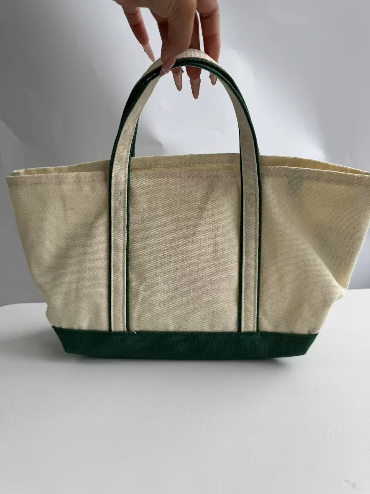 

Ultra Clear Canvas Handbag Simple Identify Daily Practical oulder Bag Youth Casual Pure Color Contrast Design Small Size