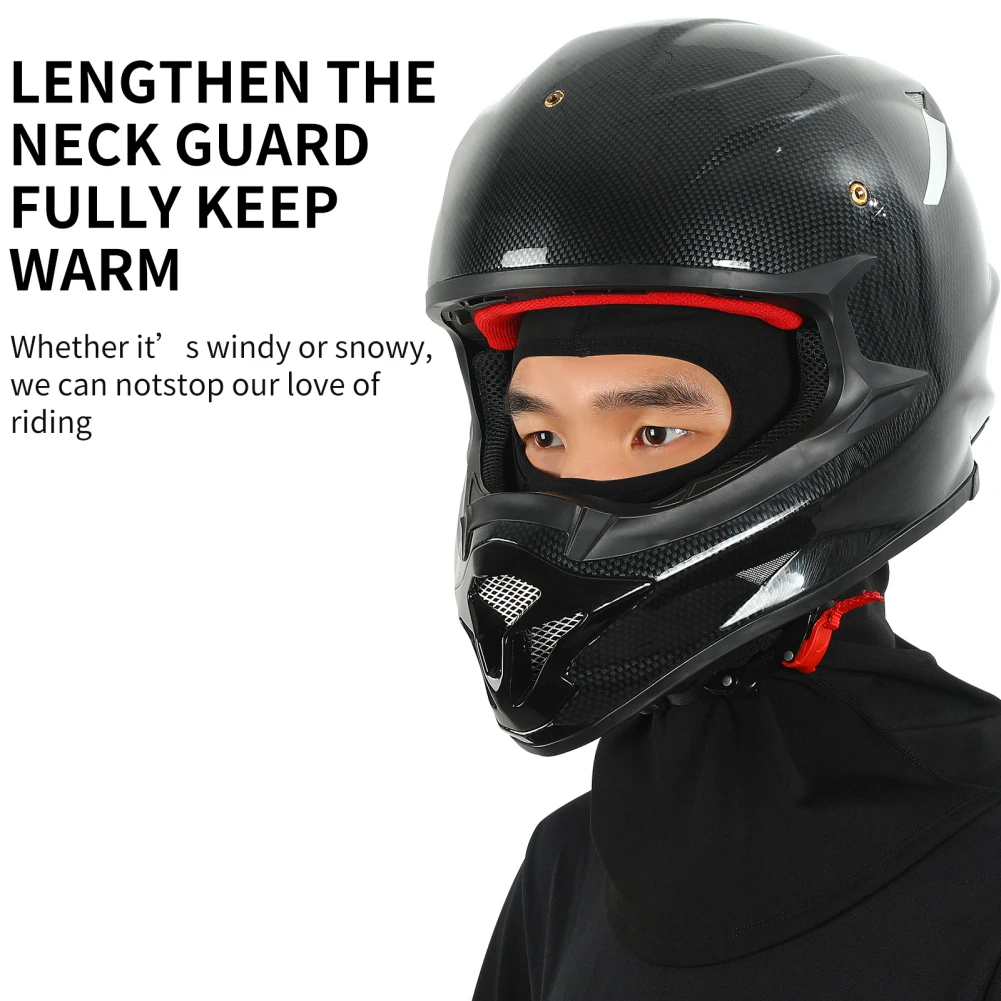 Pasamontañas de invierno, máscara térmica de lana para esquí, con orificio para gafas, a prueba de viento, para hombres y mujeres, forro para casco de moto, protector de cuello.