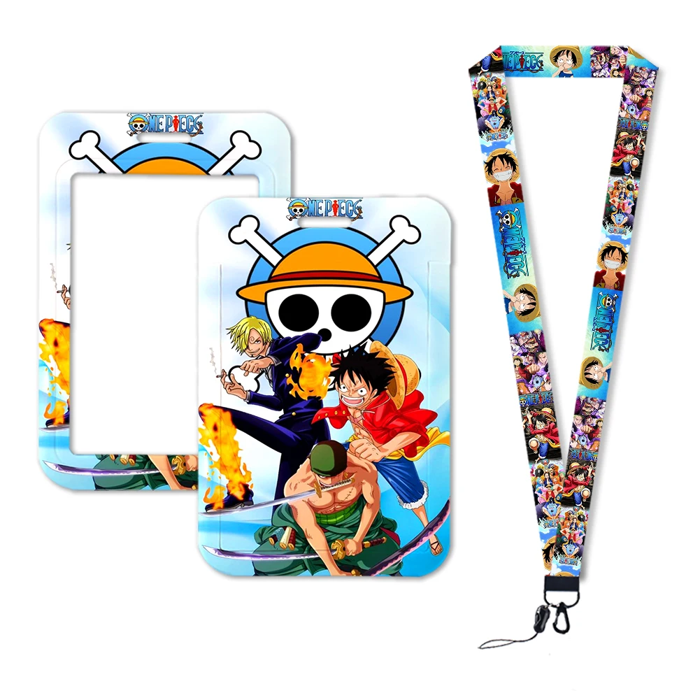 Porte-badge japonais One Piece avec cordelettes animées, porte-clés cool, carte d'identité, carte de crédit, carte de bus, passe, ULà suspendre, accessoires cadeaux