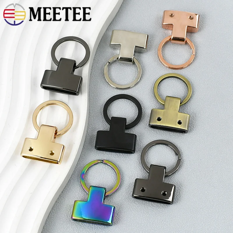 

10/20Pcs Meetee 20/25mm Keychain Metal O Ring Buckle for Bag Strap Pendant Clasp Keyring Hook Leather Screw Stopper Accessories