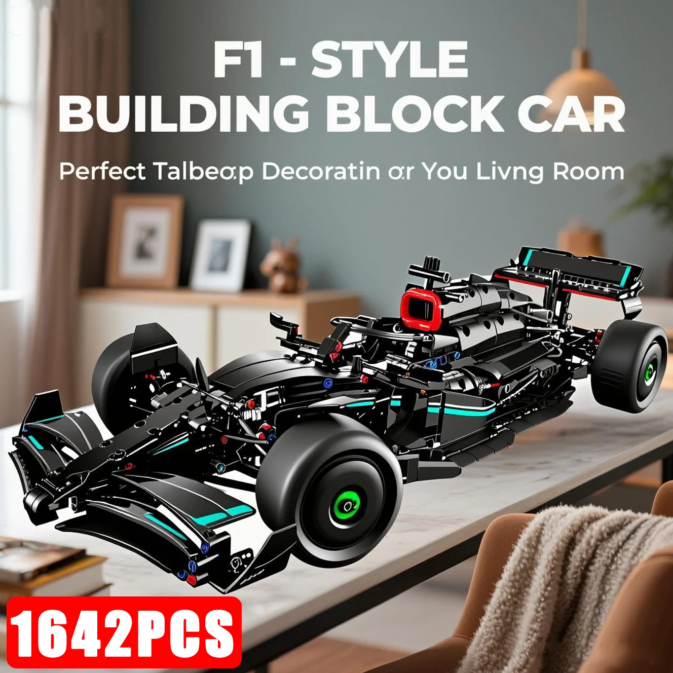 تقني 1642 قطعة F1 W14 E أداء 42171 تجميع سيارة سباق بناء سيارة رياضية عرض نموذج مجموعة هواة جمع الديكور