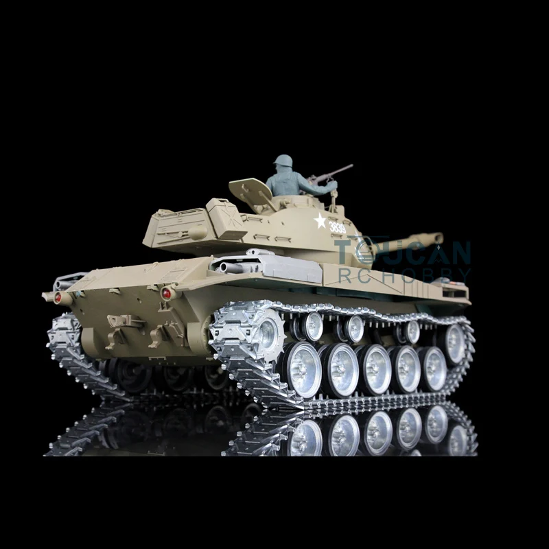 Stock américain HENG LONG 1/16 7.0 personnalisé Walker Bulldog RTR RC Tank 3839 pistes entièrement en métal roues unité de fumée BB jouets de tir cadeau