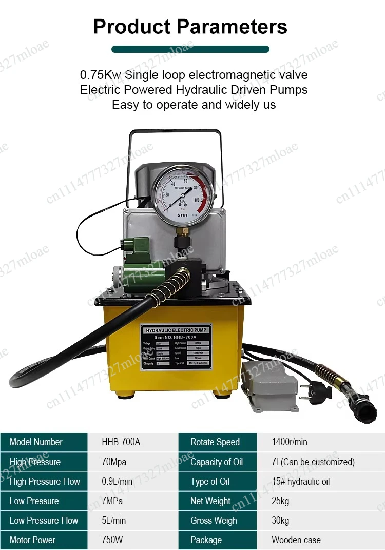 HHB-700A Electric Oil Pump Factory 700 bar high pressure hydraulic pump tension oil pump after water injection