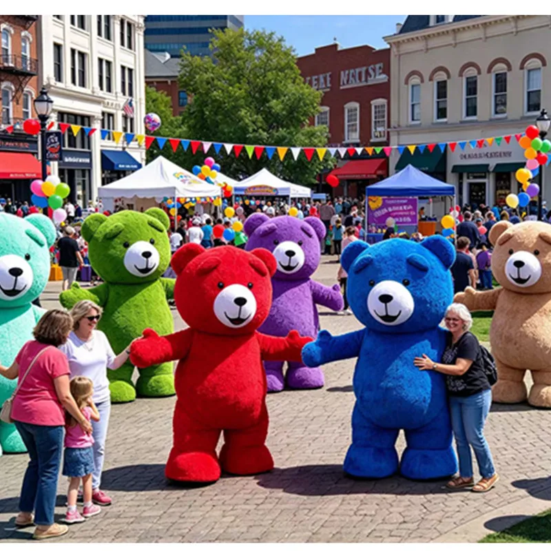 Inflatable cartoon dolls, teddy bears, party decorations, doll costumes, wedding celebrations, birthday performances, props view 2