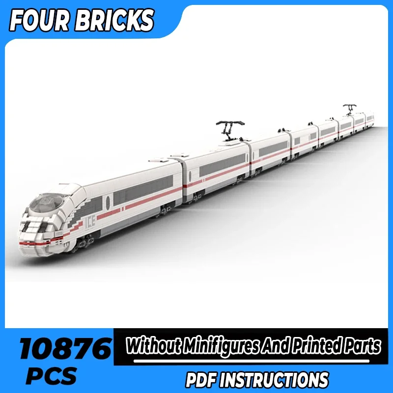 Moc Building Bricks Train Series Model ICE 3 / Br 403 V1 Technology Modular Blocks Gifts Toys For Children DIY Sets Assembly