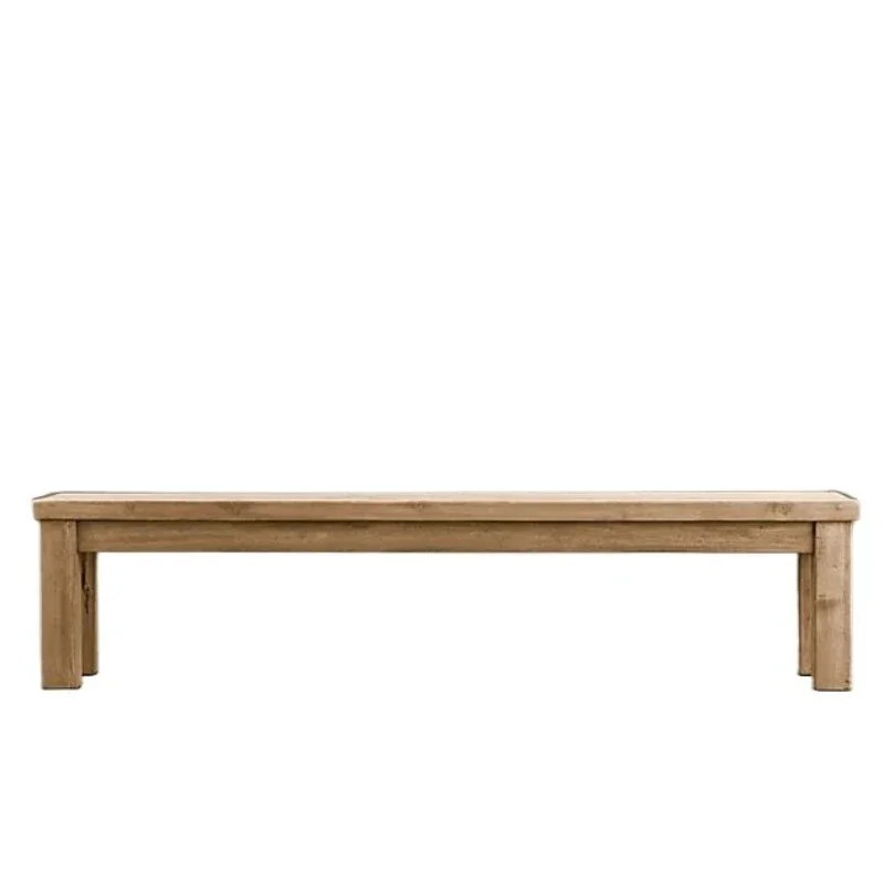 

French country solid wood dining chair, bench American minimalist villa bedside stool Nordic retro furniture