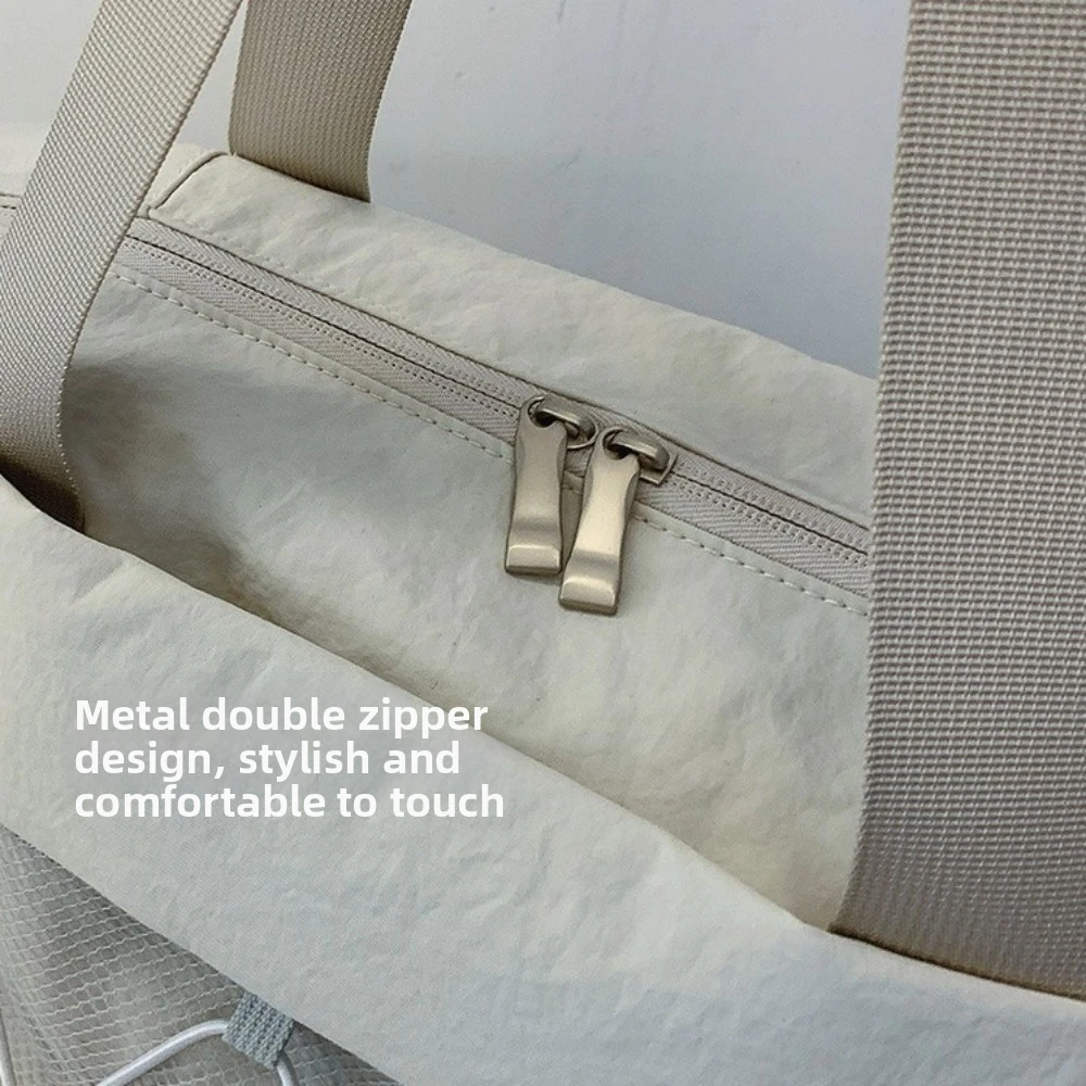 New Large Capacity Travel Bags with Shoe Pocket Solid Color Gym Tote Bag Nylon Dry Wet Separation Fitness Handbag
