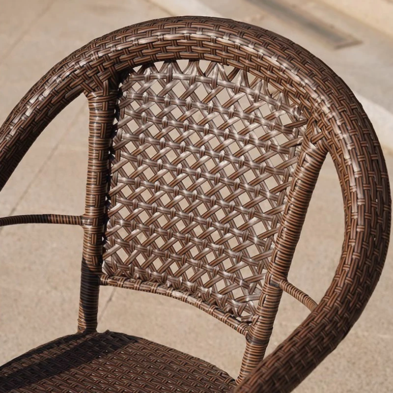 Outdoor Garden Lounge Plastic Chairs Rattan Furniture Chair for Balcon Folding Large Living Room Exterior Sofa Offers Portable