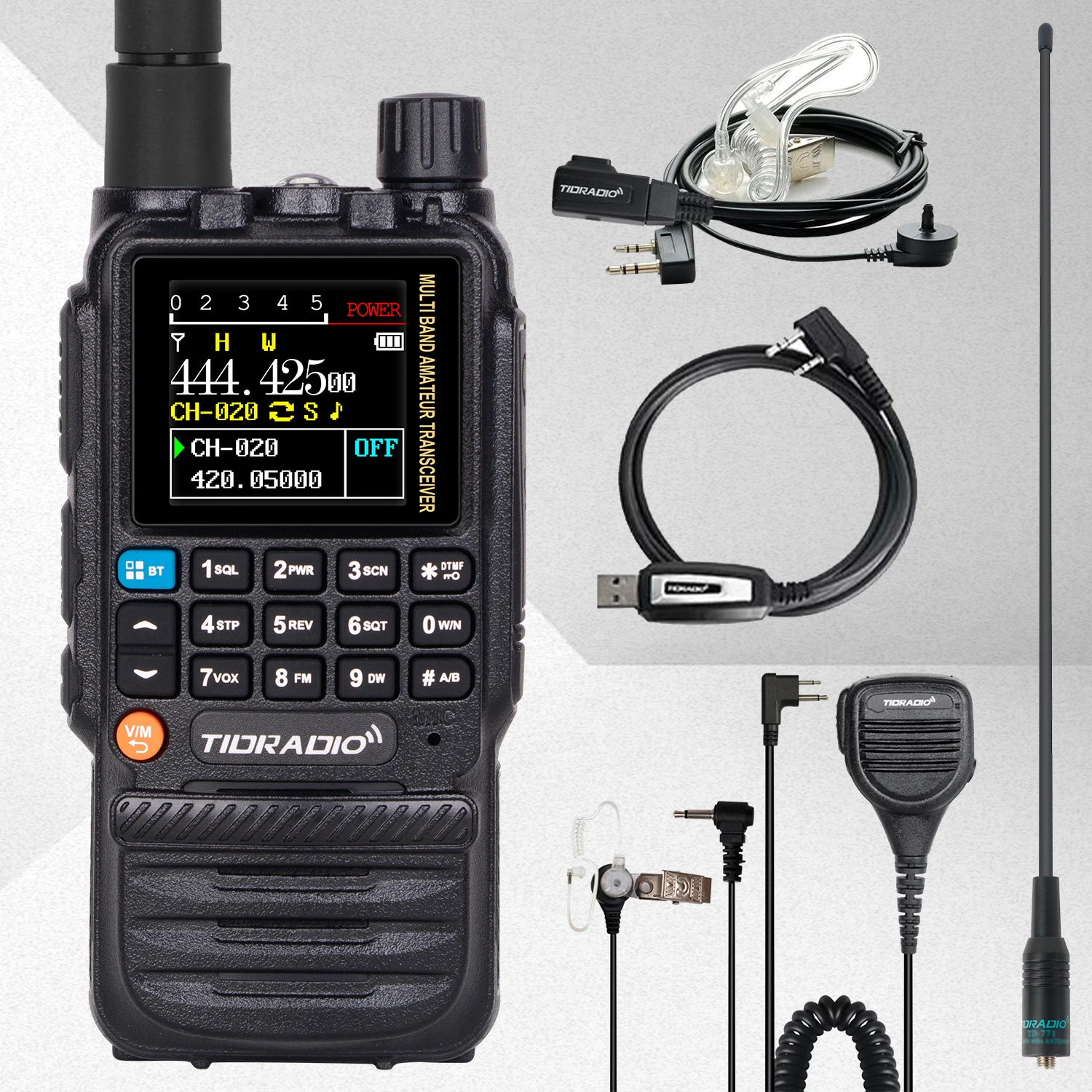 Didradio h3 walkie talkies de longo alcance programação sem fio banda ar reboque maneira cópia de radiofrequência portátil conjunto sem fio presunto