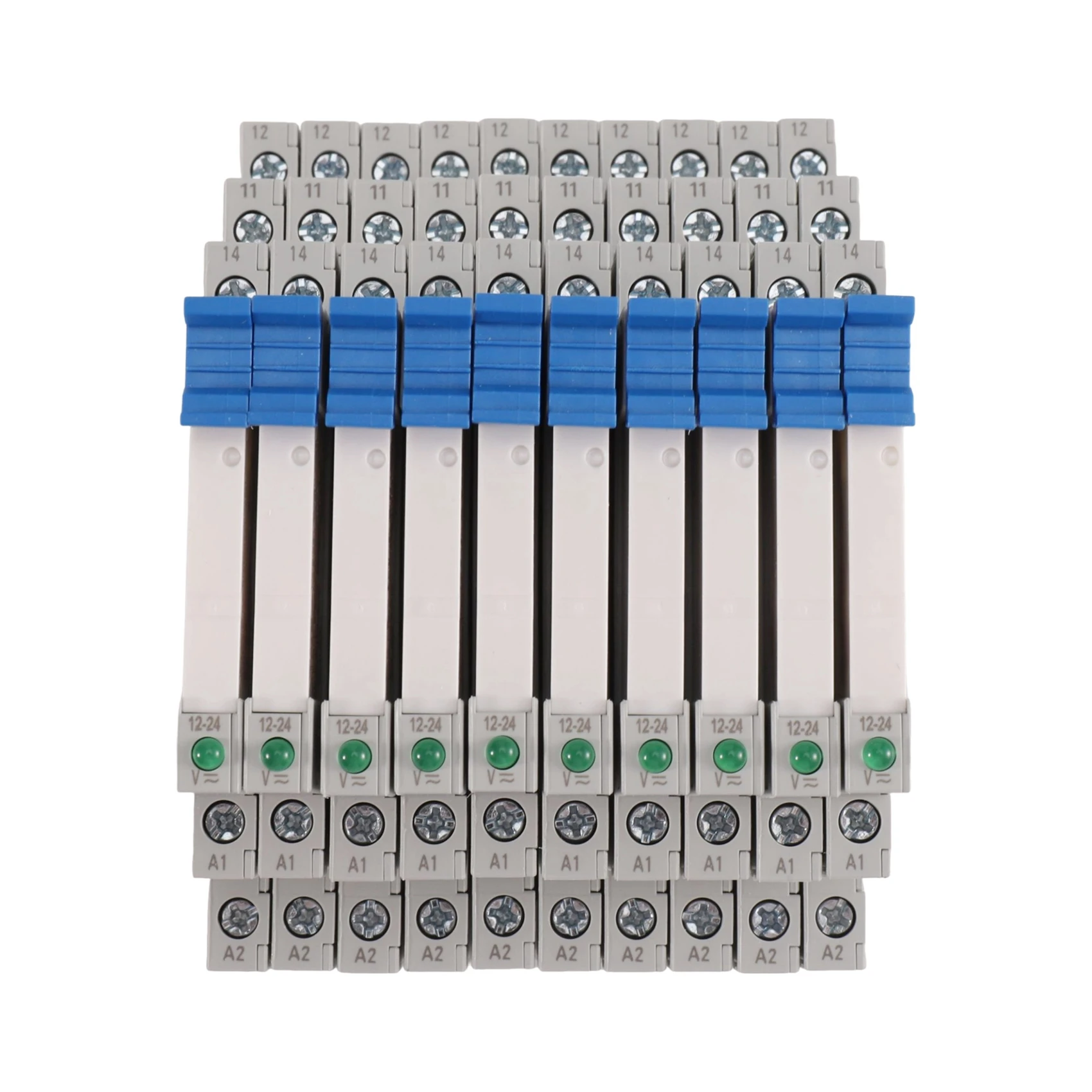 ABMI-10PCS DIN Rail Relay Module 41F Slim Relay 41F-1Z-C2-1,