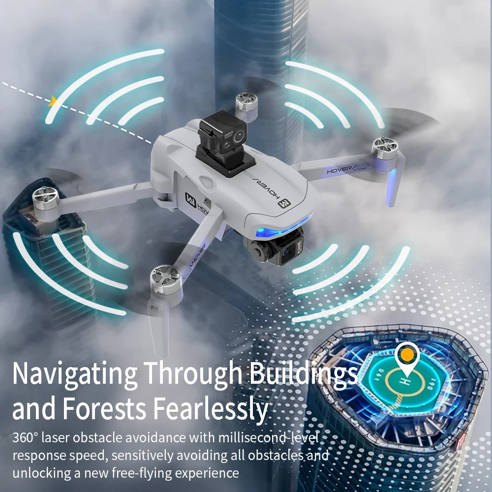 New X40 Max Drone 4K Professional HD Camera 3-Axis Gimbal Aerial 4.5-Inch Large Screen Obstacle Avoidance GPS Security FPV Drone