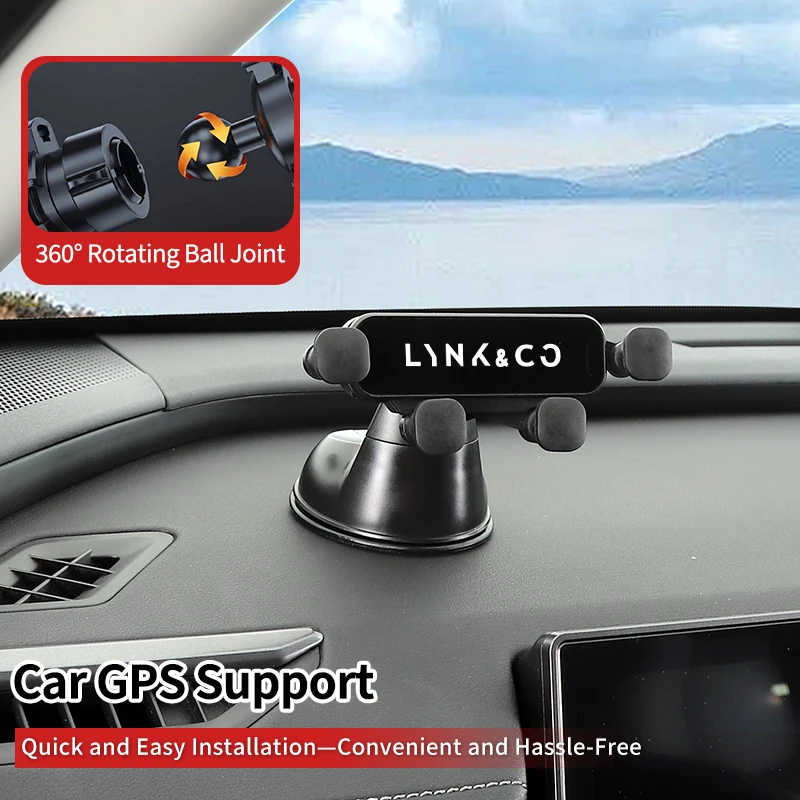 Gravity Car Cell Phone Holder Suction Cup Base Universal GPS Mount For LYNK&CO 06 03 05 08 09 01 02 Hatchback BX11 EX11 ZERO