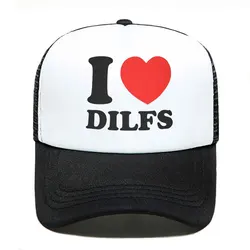 Custom I Love Dilfs Baseball Cap Men Women Adjustable Trucker Hat Outdoor Snapback Caps Summer Hats  caps for men trucker hat
