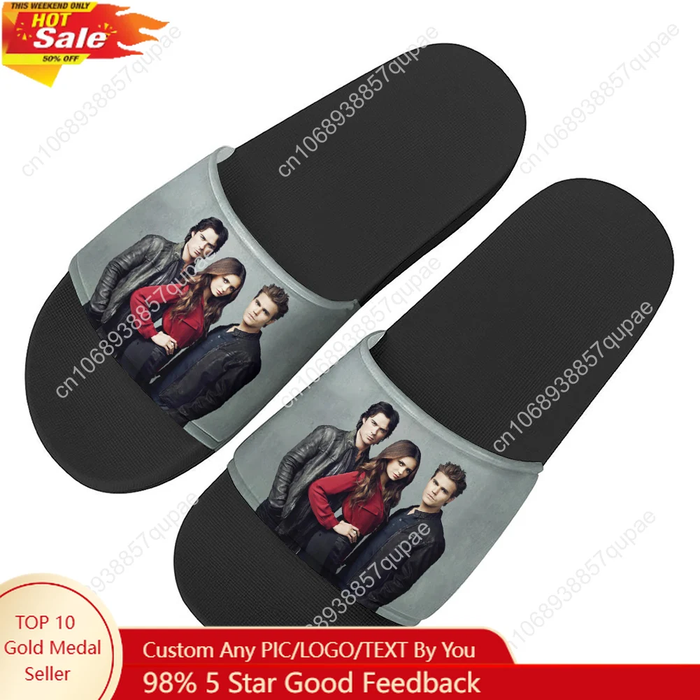 

The Vampire Diaries Slippers Home Casual Water Shoes Damon Salvatore Mens Womens Teenager Beach Pool Sandals Summer Slipper