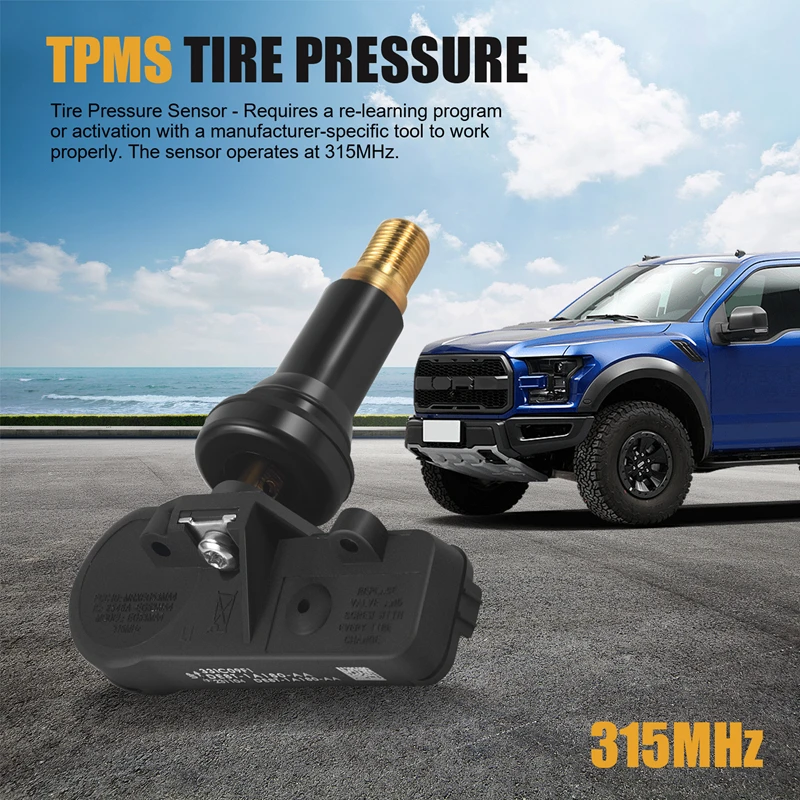 1X TPMS Tire Pressure Monitoring Sensor 315Mhz For Ford Escape Expedition Explorer Fiesta F150 DE8T-1A180-AA, DE8T-1A150-AA, 9L3