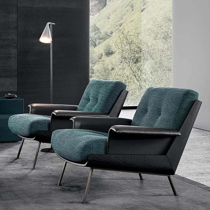 Handmade Contemporary Living Room Armchair Scandinavian Style Designer Luxury Furniture Wooden Chair Muebles Para El Hogar - Image 4