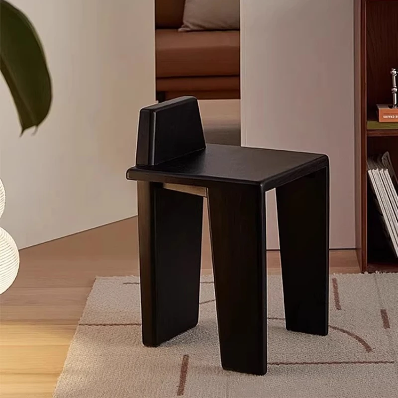 

Nordic Vintage Solid Wood Dining Chair, Versatile Accent Seat & Side Table for Living Room Kitchen, High-End Home Decor