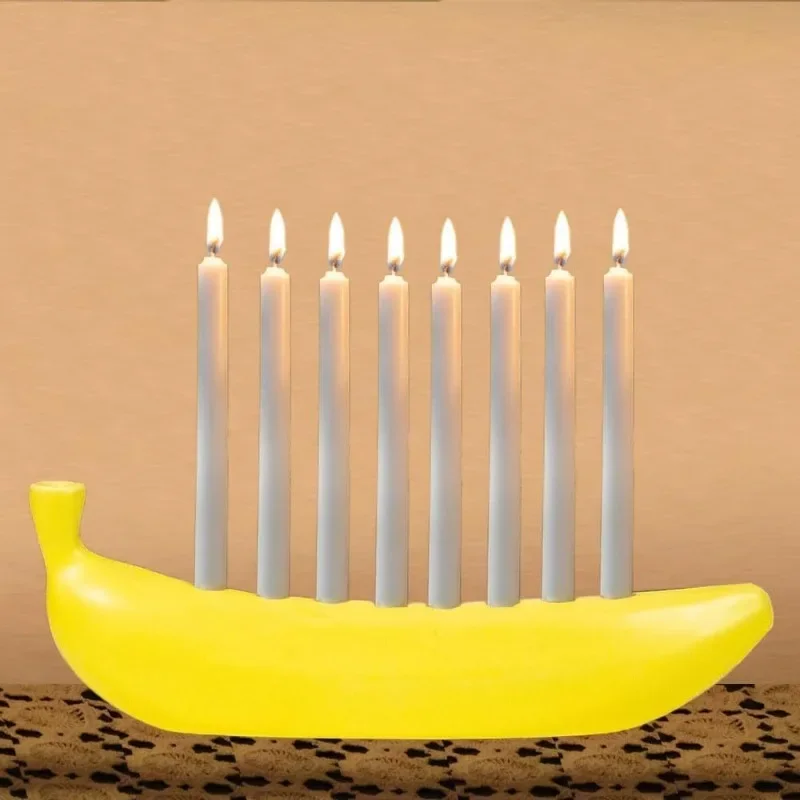 

Creative and Fun New Portable Banana Candle Holder Banana Theme Candlestick