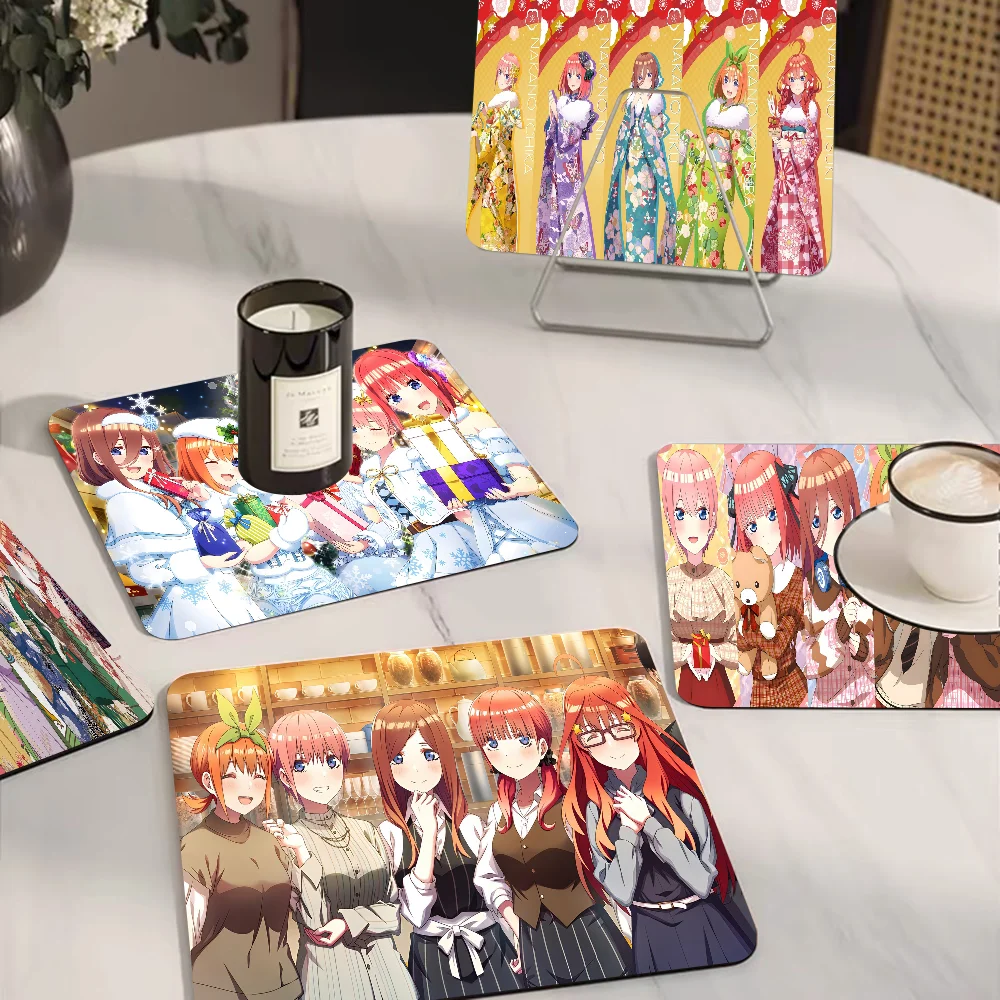 

Anime The Quintessential Quintuplets Kitchen Countertop Draining Mat Vintage Mat Desktop Drying Coasters Washable Tea Table Pad