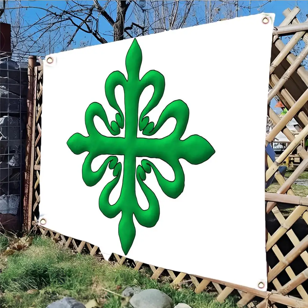medieval knight banner A-Order of Alcantara Flags Daily four ring borderless design indoor outdoor decor easy hang install
