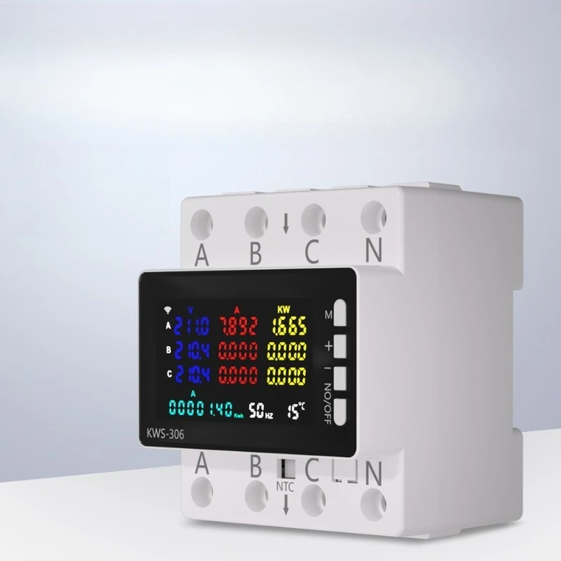 Digital Multifunctional Guided Voltage Ammeter Volt-ampere Electric Meter Power Tester with Protective Settings