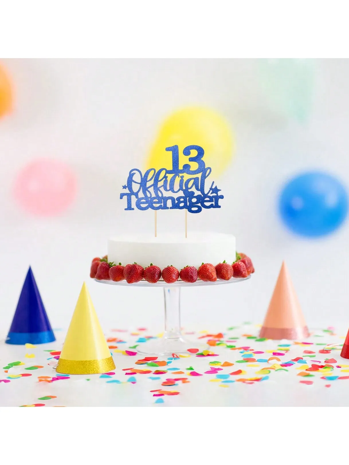 1 Stück Schwarzgold Happy 10 Birthday Cake Topper 10th 20th 30th 40th 50th 60th Loves & Wishes Partydekorationen für die Geburtstagsfeier – Detail 22
