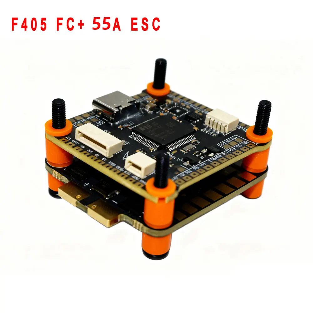 ชุดควบคุมการบิน HPXGRC F405/F722 - ESC 55A, ไจโรความแม่นยำสูง 42688-P, กล่องดำ 16MB, แบบเสียบใช้งานได้ทันทีสำหรับโดรนแข่ง FPV