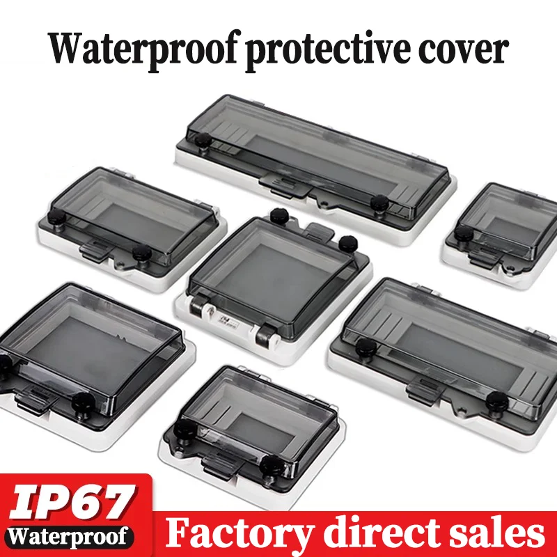 Transparent IP67 Waterproof Protective Window Cover  2-18 Ways Circuit Breaker Switch Box Protection Electric Junction Box Panel