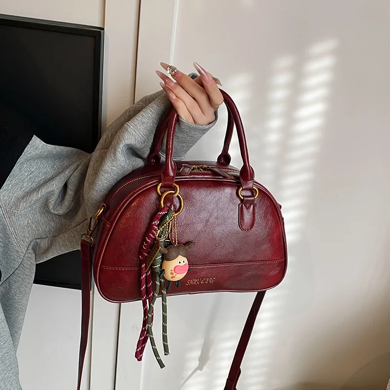 

2025 Trendy Women's Pillow - Shaped Shoulder Bag - Niche Popular, Retro - Inspired Design, Portable & Stylish Messenger Bag