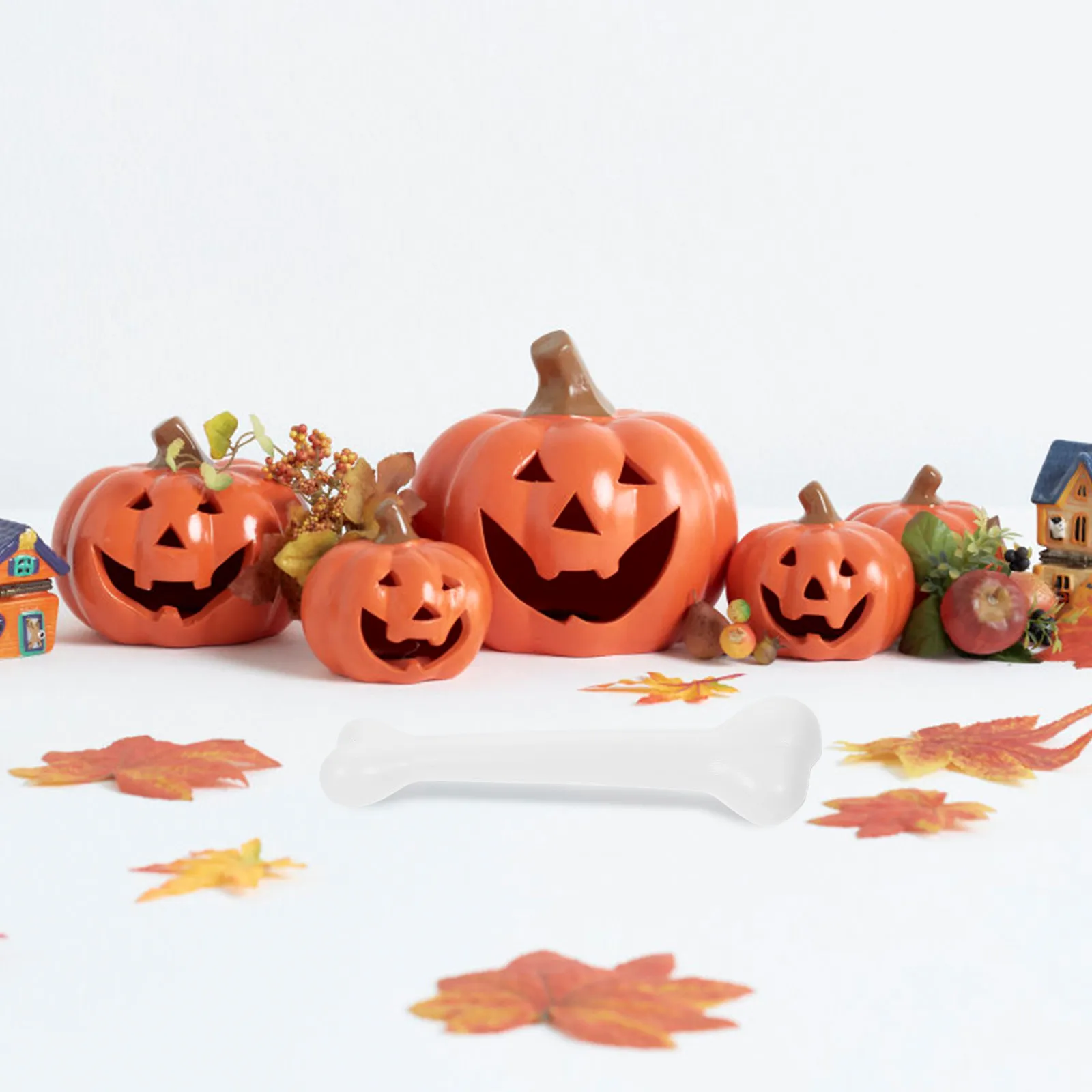 4 pezzi di ossa umane artificiali per feste di Halloween, decorazioni per costumi fai da te, regalo divertente per adulti e bambini, colore bianco