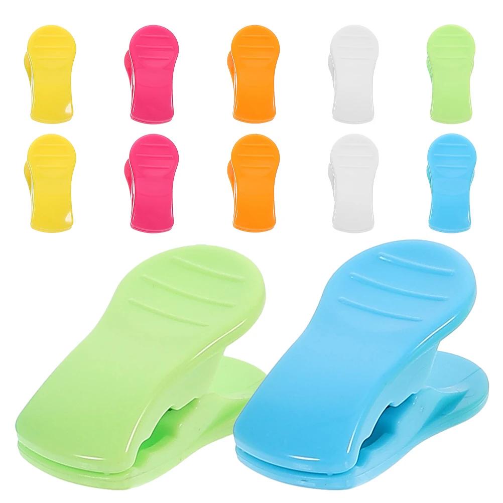 

12pcs Clothes Clips Plastic Windproof Design Secure Grip Compact Portable Bag Sealer Versatile Use Home Travel